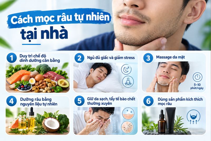 cách mọc râu tự nhiên tại nhà 